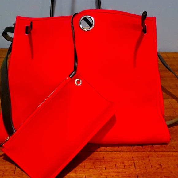 AUTHENTIC Hermes canvas and black leather tote bag - Picture 6 of 7